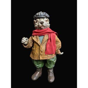 1988  Johanna Possible Dreams Figurine Rodney Rat With Red Scarf &‎ Cap vintage